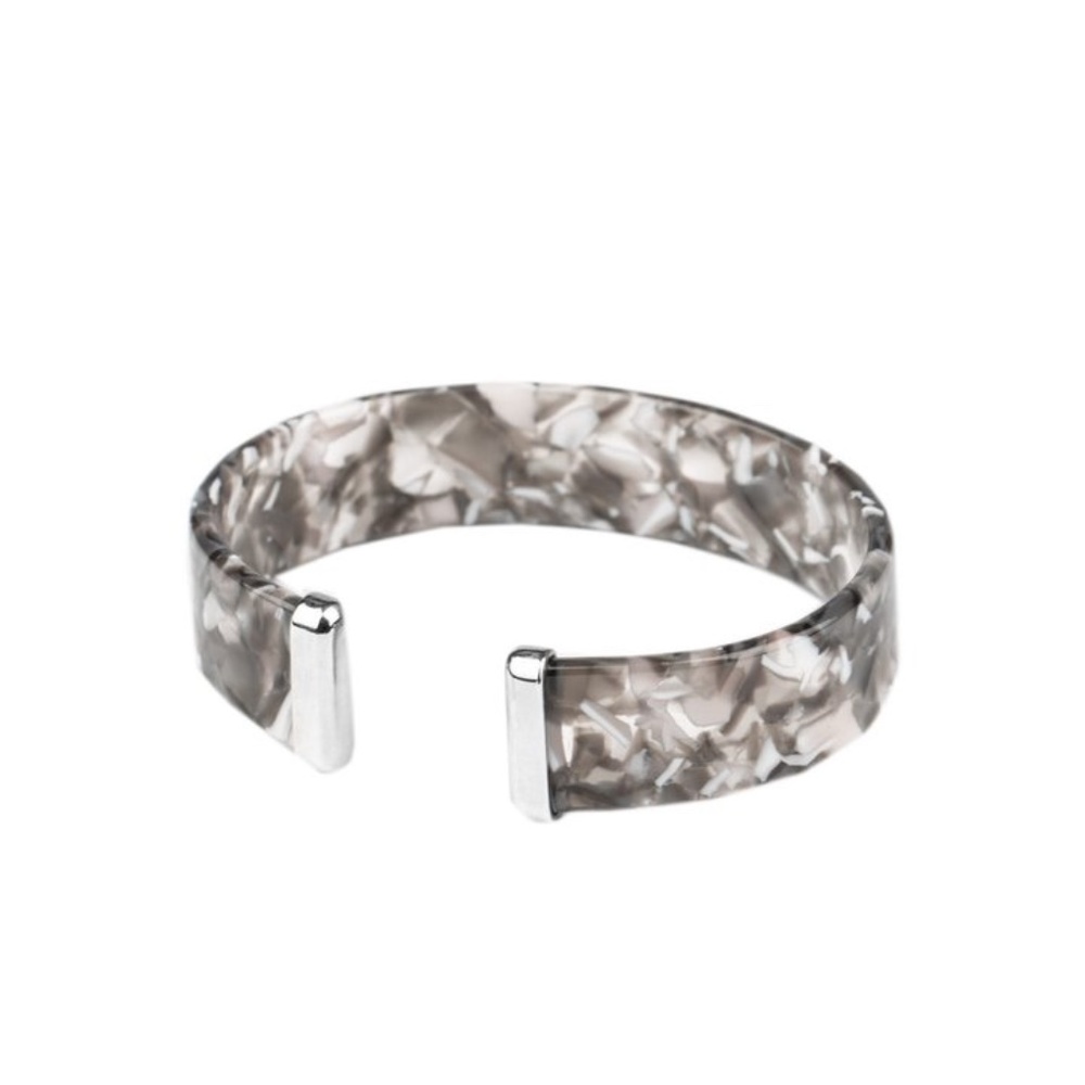 Black Tortoise Shell Acrylic Cuff Bracelet